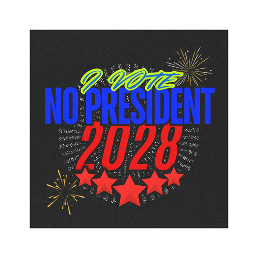 No President 2028 Car Magnet | Cool Design | Eye Grabber | Car Accessory | Truck Decal | Truck Sticker | Unique Car Decal