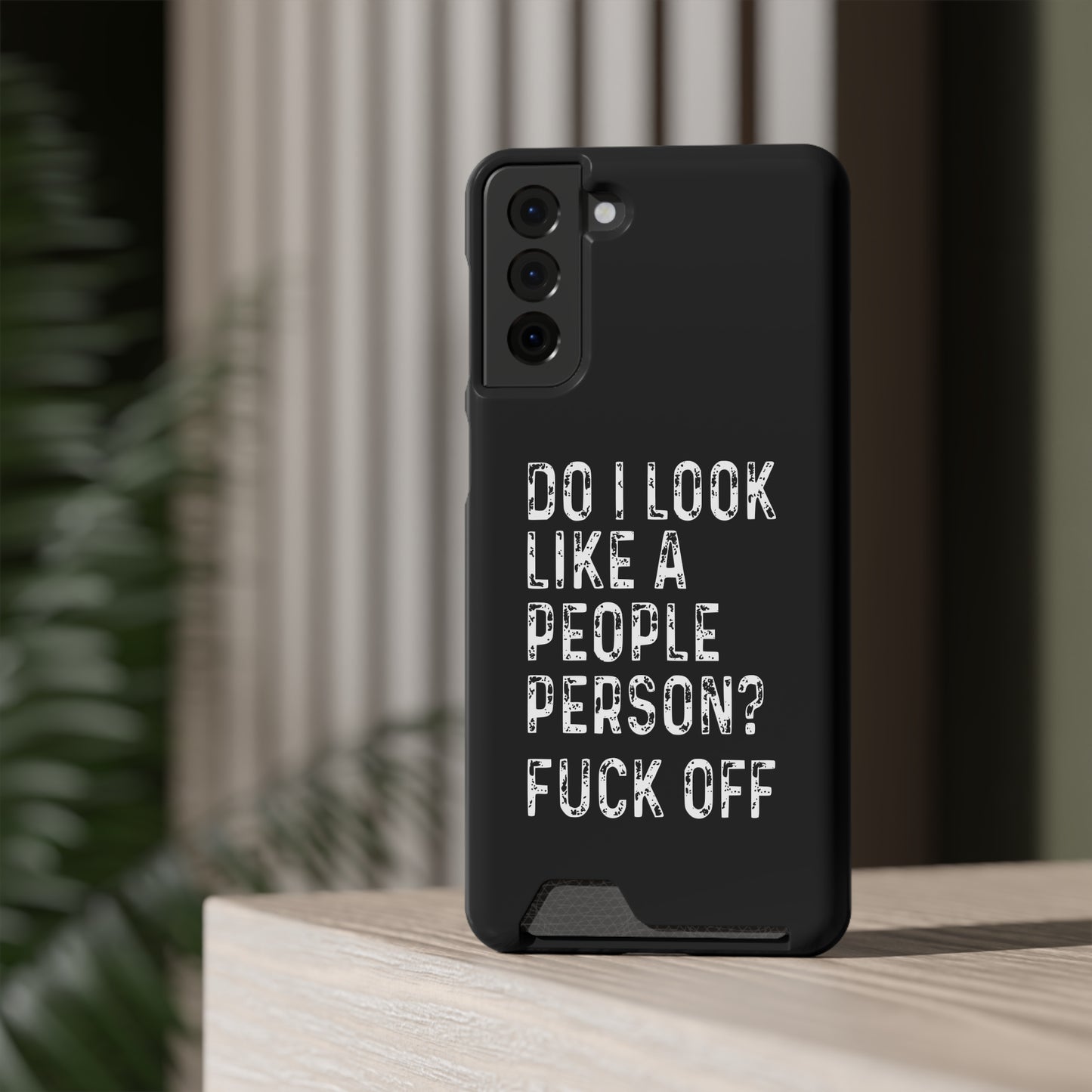 Fuck Off | Impact-Resistant Phone Case With Card Holder | iPhone Samsung Models