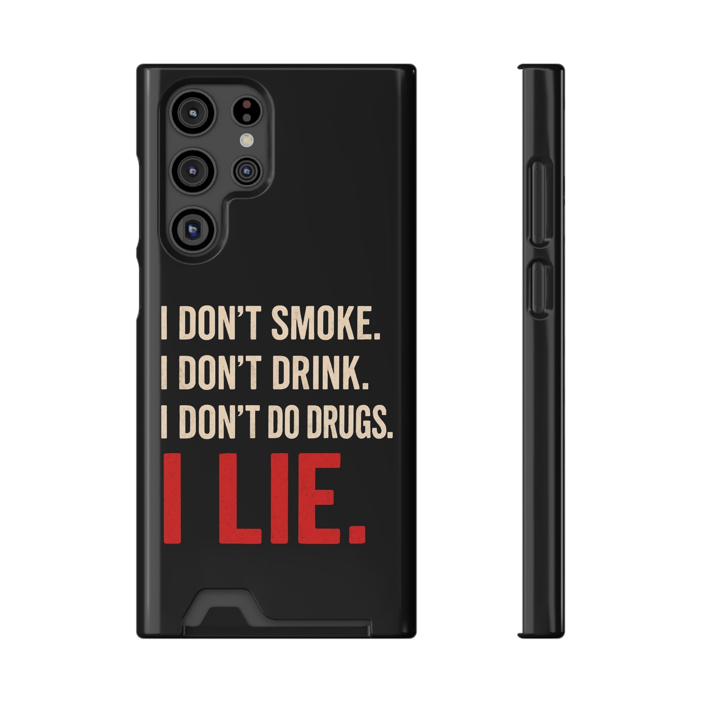 I Lie | Funny Impact-Resistant Phone Case With Card Holder | iPhone Samsung Models