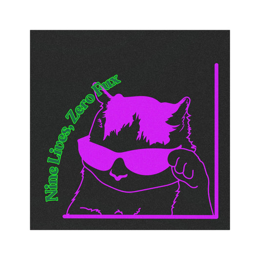 Nine Lives Zero Fux | Funny Cat Car Magnet | Cool Design | Eye Grabber | Car Accessory | Truck Decal | Truck Sticker | Unique Car Decal