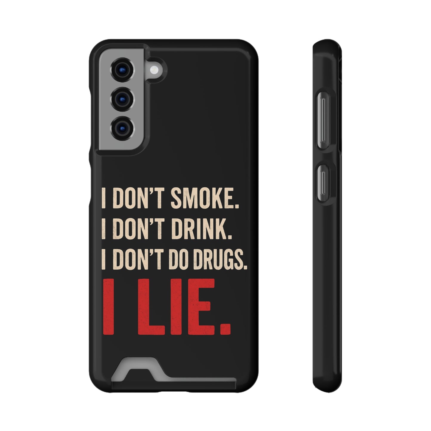I Lie | Funny Impact-Resistant Phone Case With Card Holder | iPhone Samsung Models
