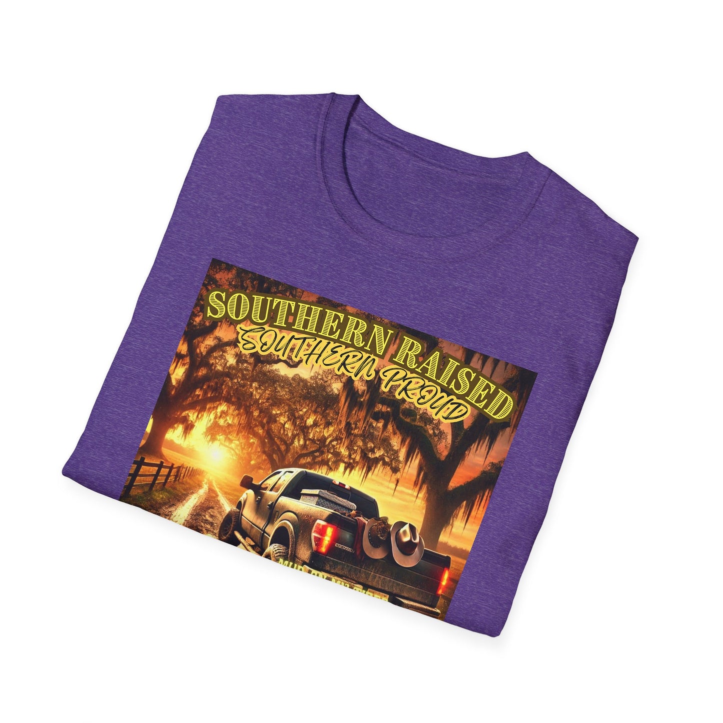 Southern Raised Southern Proud | The South Shirt | Adult Clothes | Teen Shirt | Trending | Birthday Gift | Unisex Softstyle T-Shirt