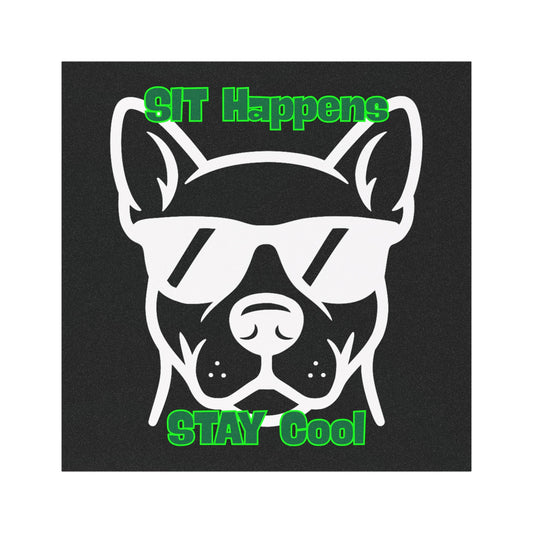 SIT Happens | Funny Dog Car Magnet | Cool Design | Eye Grabber | Car Accessory | Truck Decal | Truck Sticker | Unique Car Decal