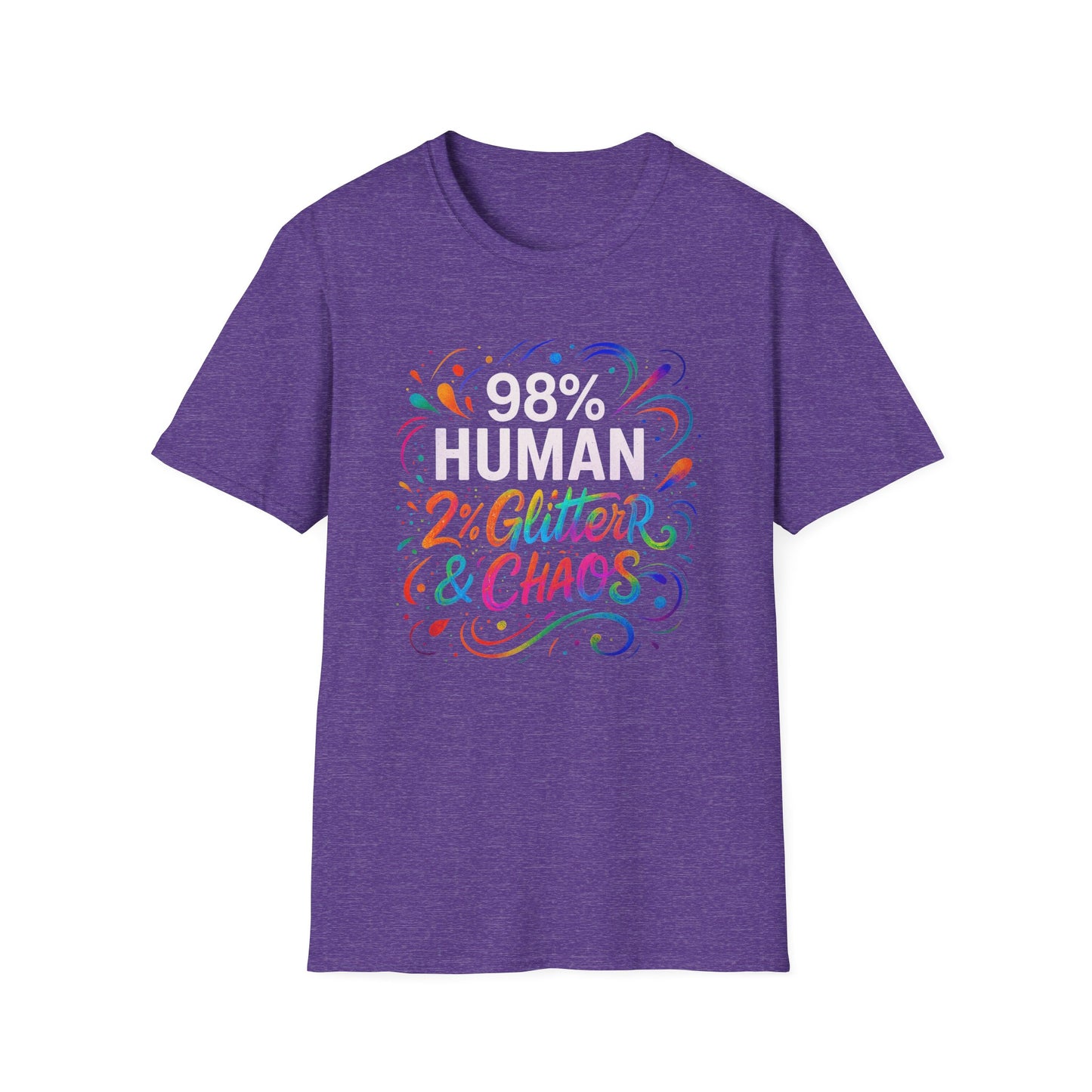 2% Glitter & Chaos | Adult Funny Shirt | Teen Shirt | Trending | Birthday Gift