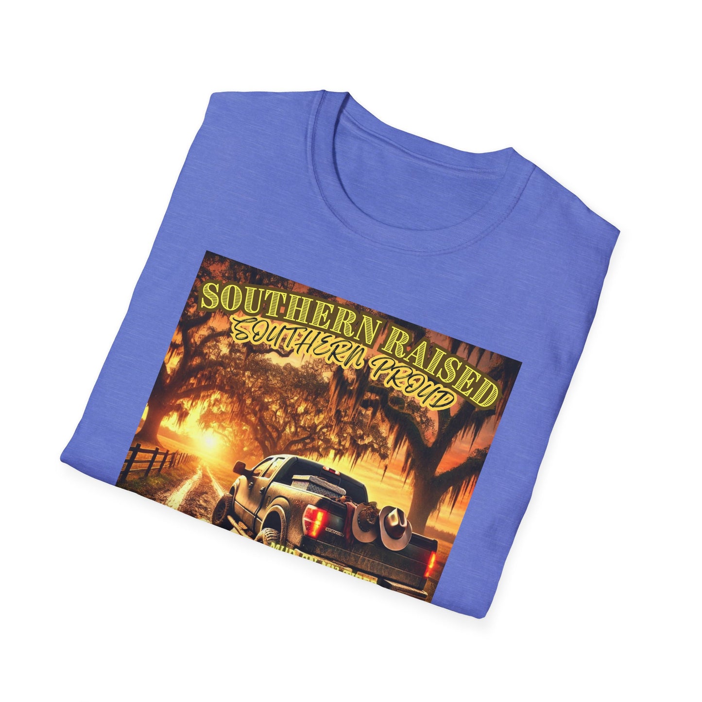 Southern Raised Southern Proud | The South Shirt | Adult Clothes | Teen Shirt | Trending | Birthday Gift | Unisex Softstyle T-Shirt