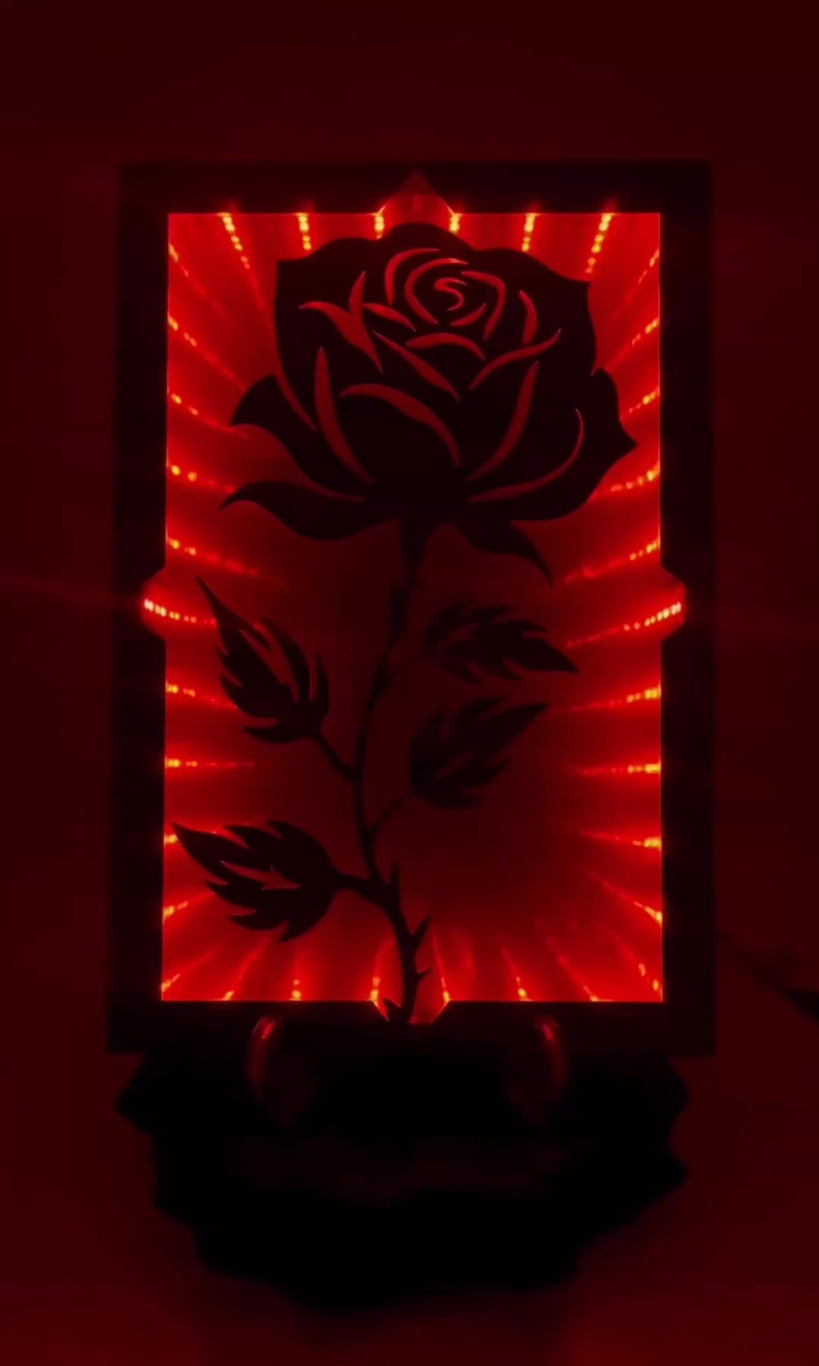 Eternal Rose Vibrant | LED Infinity Mirror Wall Art Home Décor