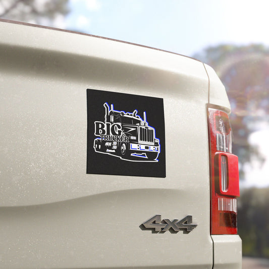 BIG Trucker | Dope Car Magnet | Cool Design | Eye Grabber | Car Accessory | Truck Decal | Truck Sticker | Unique Car Decal