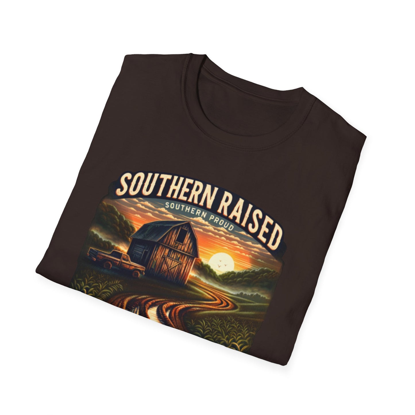 Southern Raised | Proud South Shirt | Adult Clothes | Teen Shirt | Trending | Birthday Gift | Unisex Softstyle T-Shirt