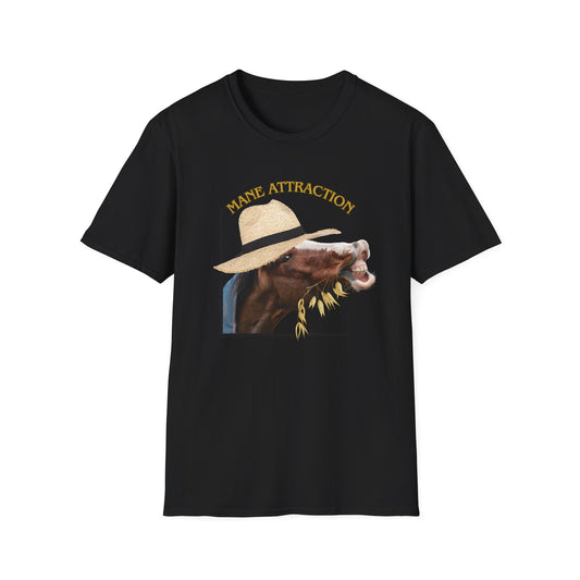 Mane Attraction | Funny Horse Shirt | Teen Clothes | Adult Shirt | Kids Clothes | Trending | Birthday Gift | Unisex Softstyle T-Shirt