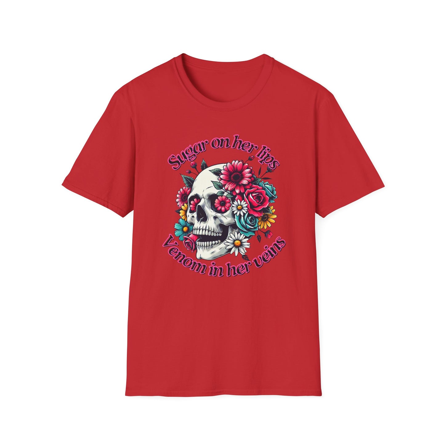 Sugar on her lips | Adult Clothes | Teen Shirt | Cool Shirt | Trending | Birthday Gift | Unisex Softstyle T-Shirt