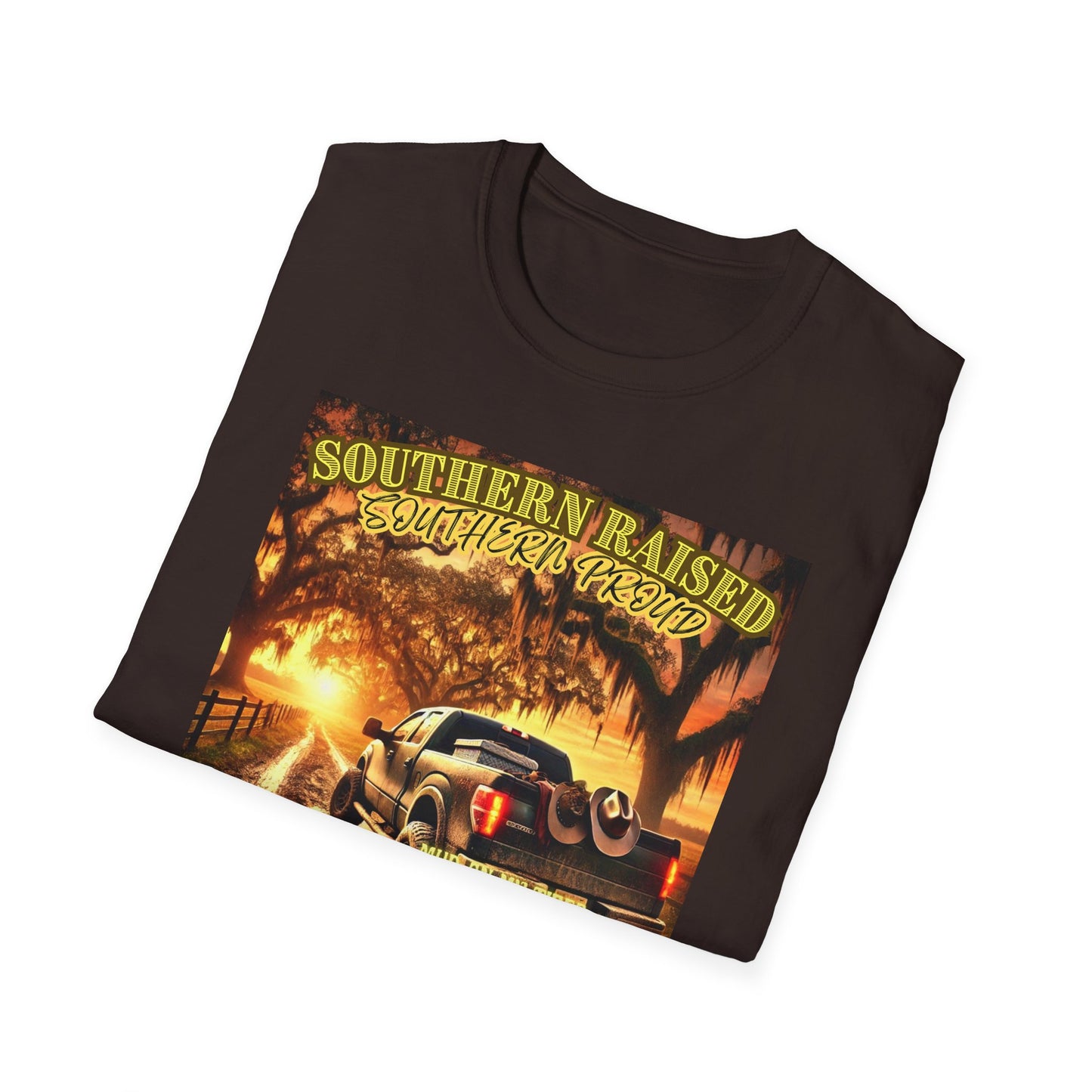 Southern Raised Southern Proud | The South Shirt | Adult Clothes | Teen Shirt | Trending | Birthday Gift | Unisex Softstyle T-Shirt