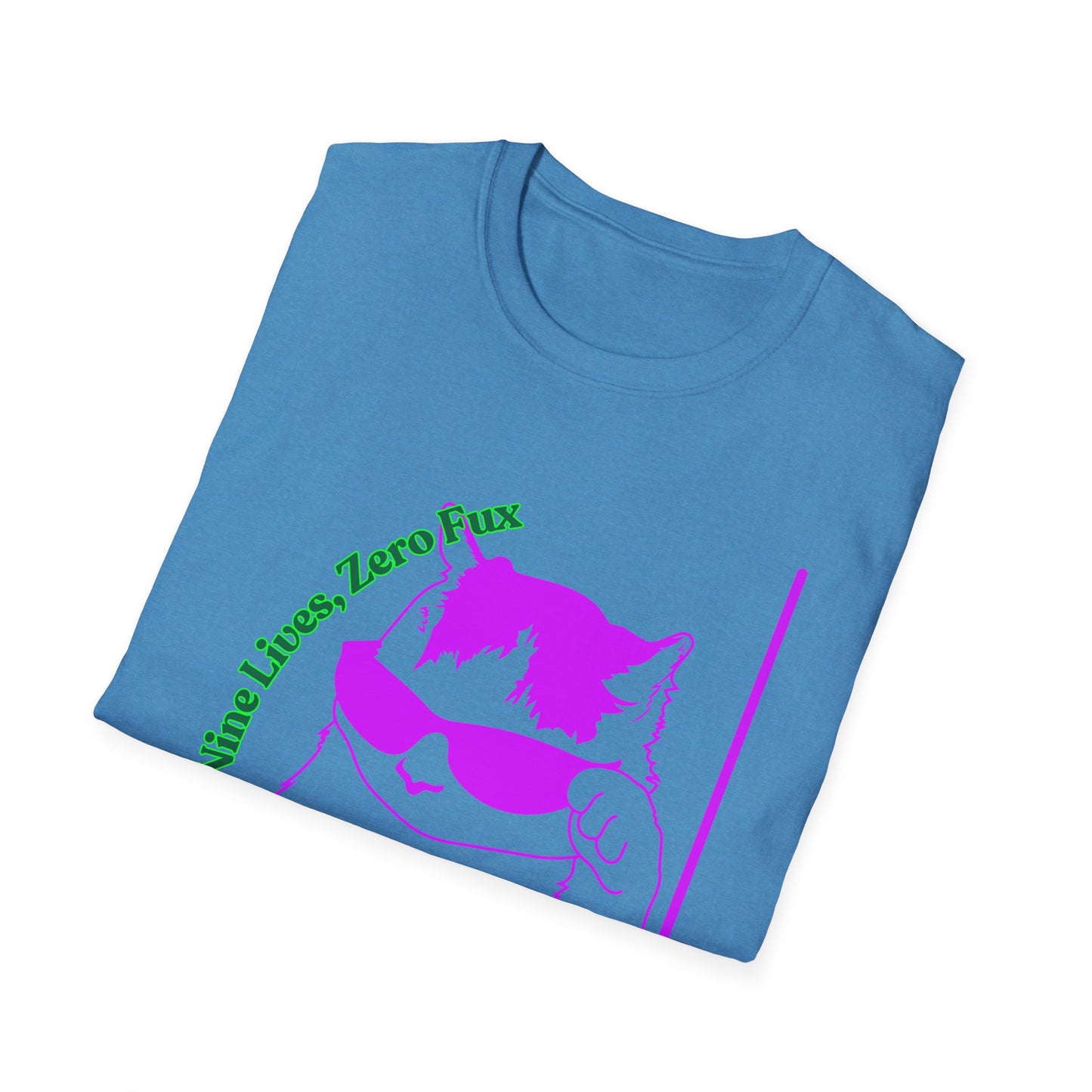 Nine Lives, Zero Regrets | Funny Cat Shirt | Fashion | Trending | Cool Design | Birthday Gift | Unisex Softstyle T-Shirt