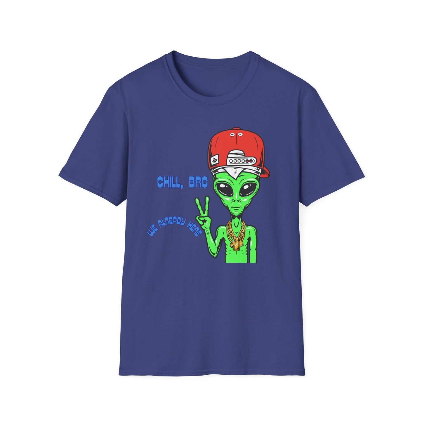 Chill Alien Shirt | Colorful Shirt | Cool Teen Shirt | Fashion | Trending | Cool Design | Birthday Gift | Unisex Softstyle T-Shirt