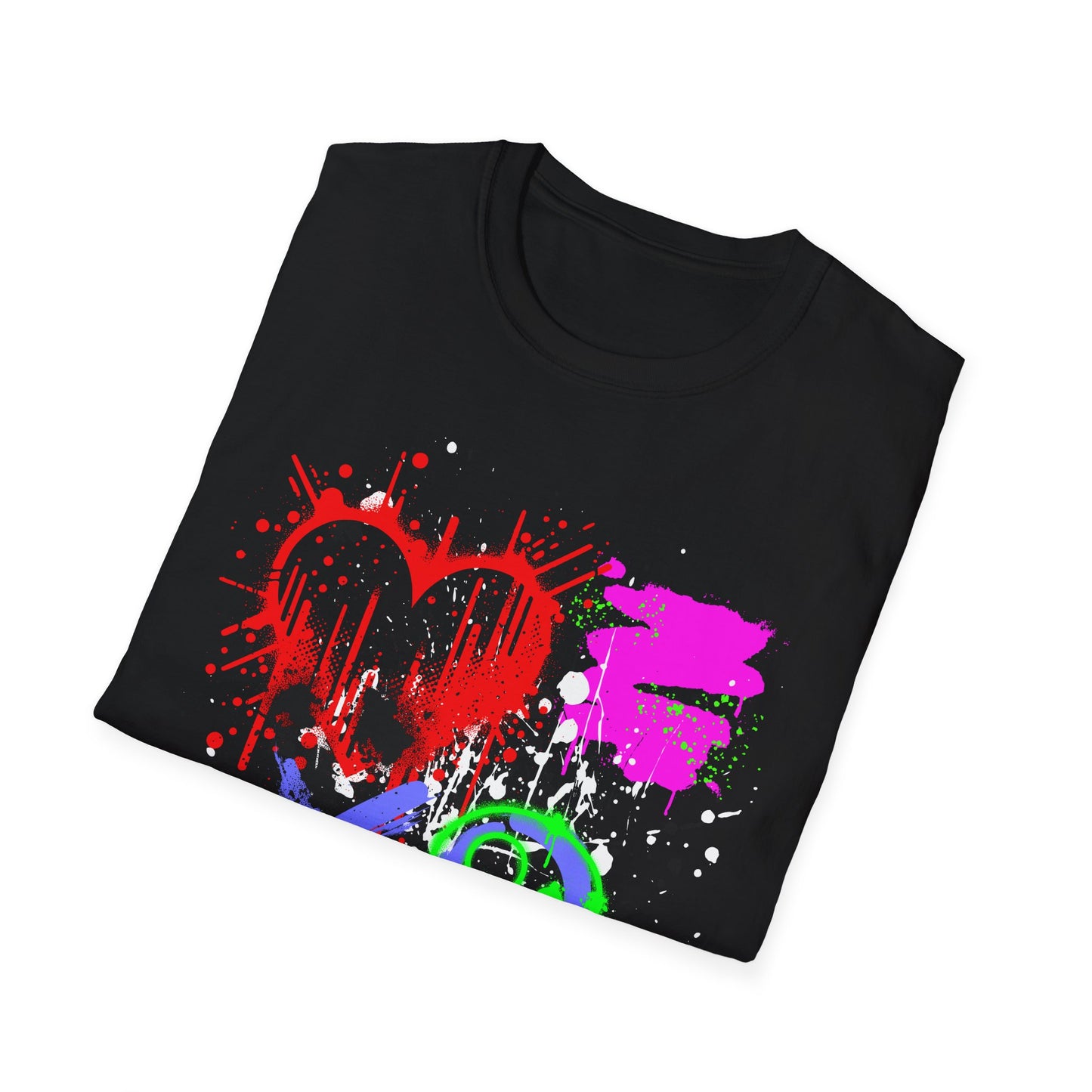 XOXO Heart Shirt | Colorful Kids Shirt | Cool Teen Shirt | Graffiti Fashion | Trending | Dope | Birthday Gift | Unisex Softstyle T-Shirt