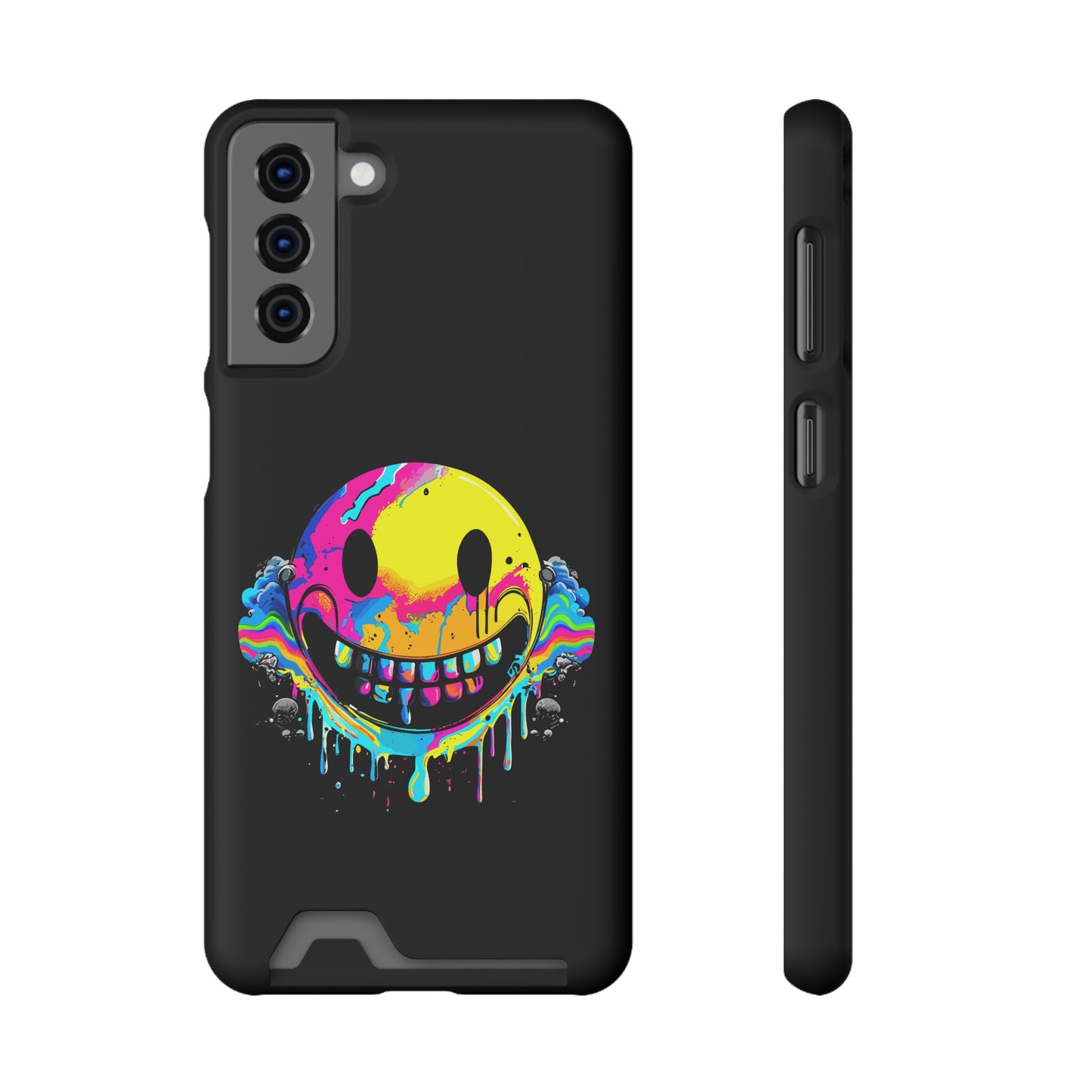 Smile With Me | Impact-Resistant Phone Case With Card Holder | iPhone Samsung Models