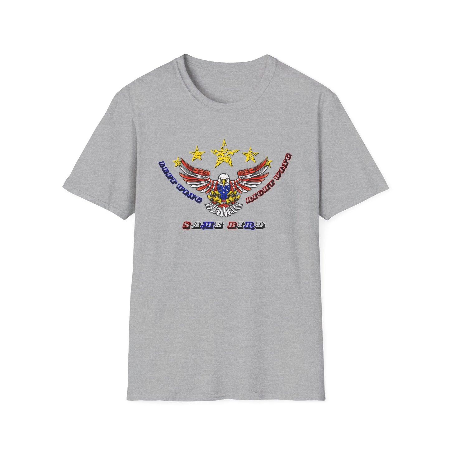 Left Wing Right Wing Same Bird | America | Cool Shirt | Fashion | Trending | Cool Design | Birthday Gift | Unisex Softstyle T-Shirt