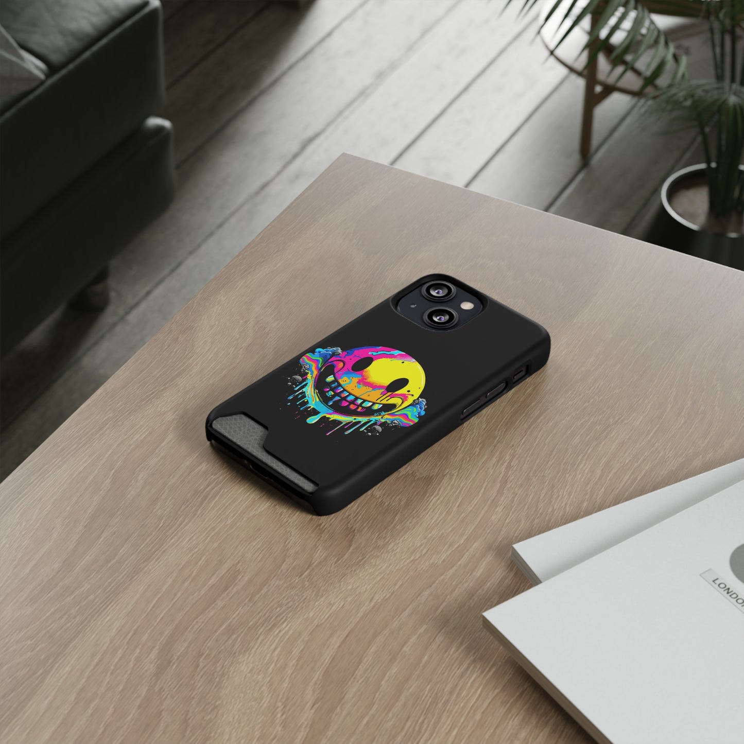 Smile With Me | Impact-Resistant Phone Case With Card Holder | iPhone Samsung Models