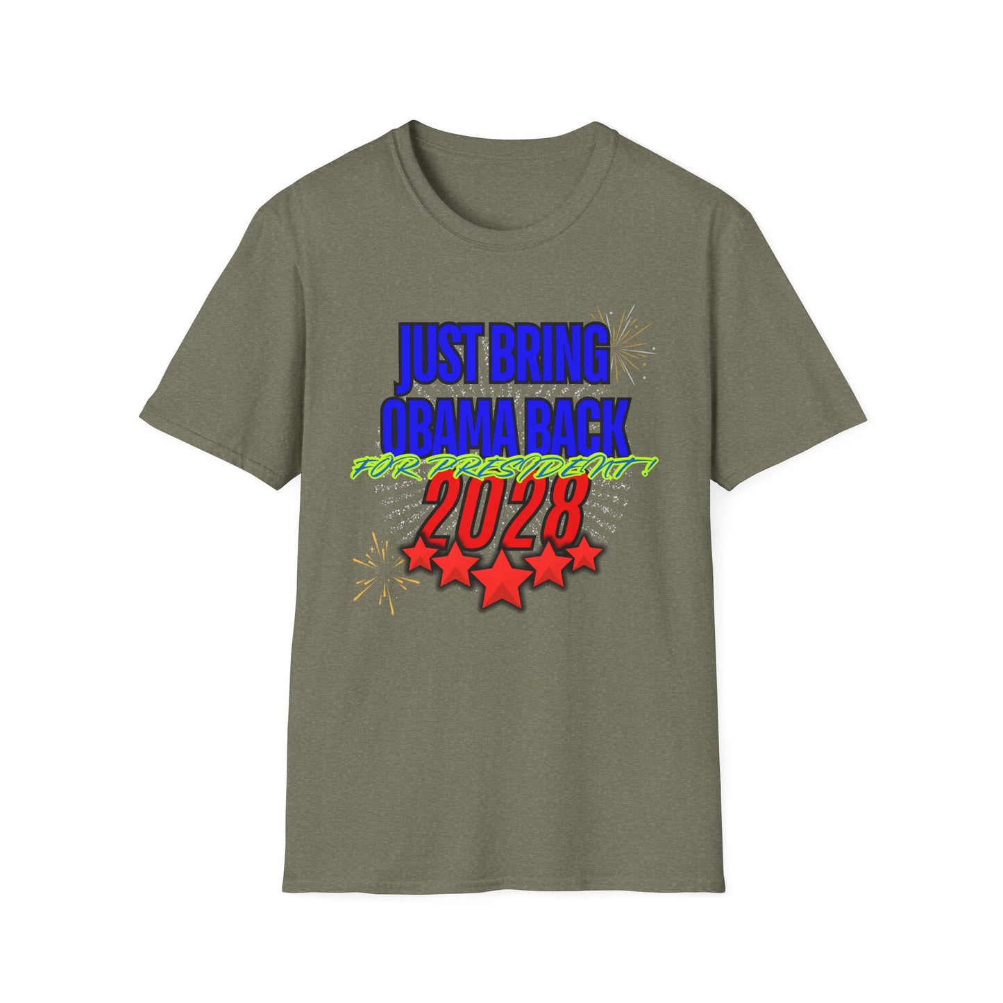 Bring Obama Back 2028 | Colorful Shirt | Cool Shirt | Fashion | Trending | Cool Design | Birthday Gift | Unisex Softstyle T-Shirt