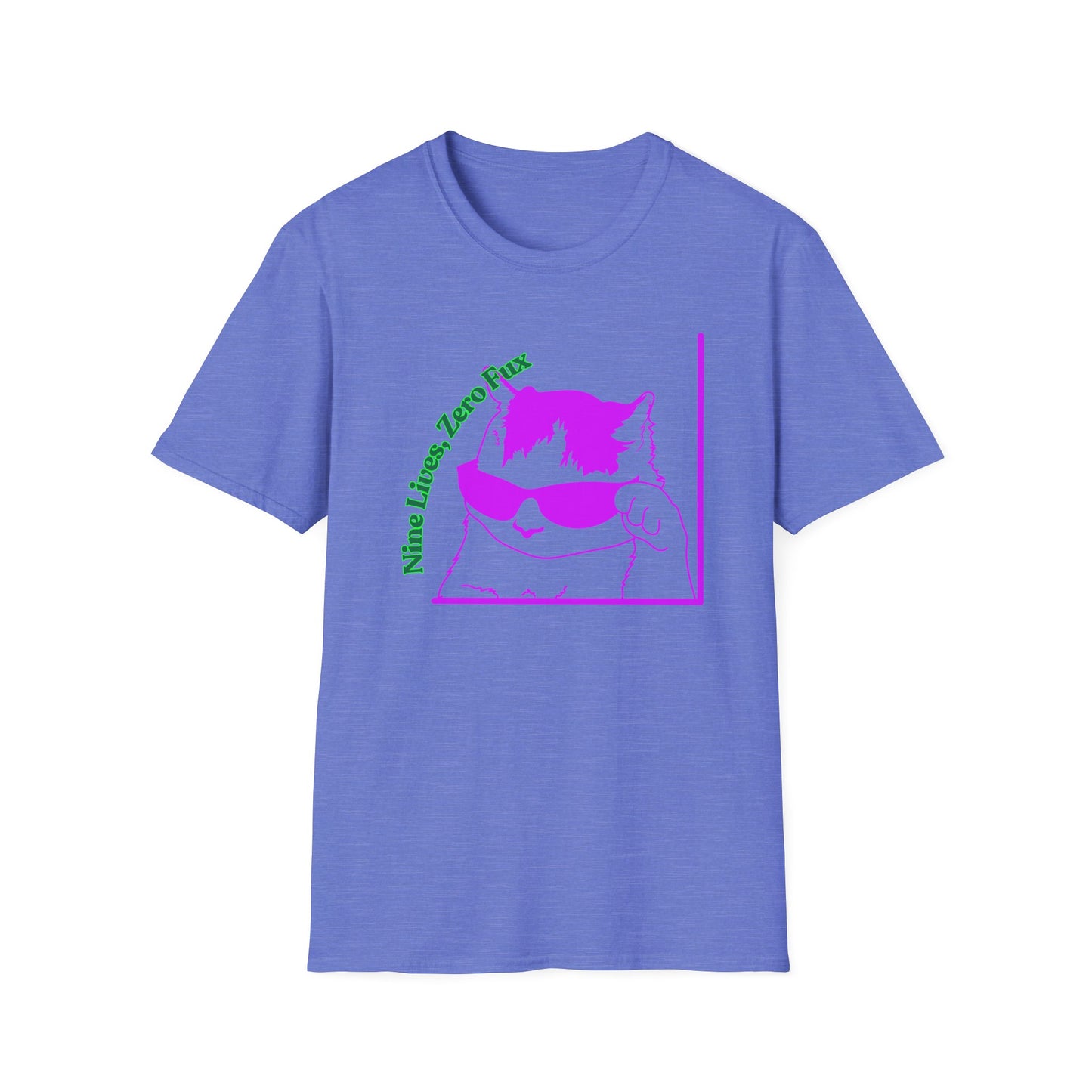 Nine Lives, Zero Regrets | Funny Cat Shirt | Fashion | Trending | Cool Design | Birthday Gift | Unisex Softstyle T-Shirt