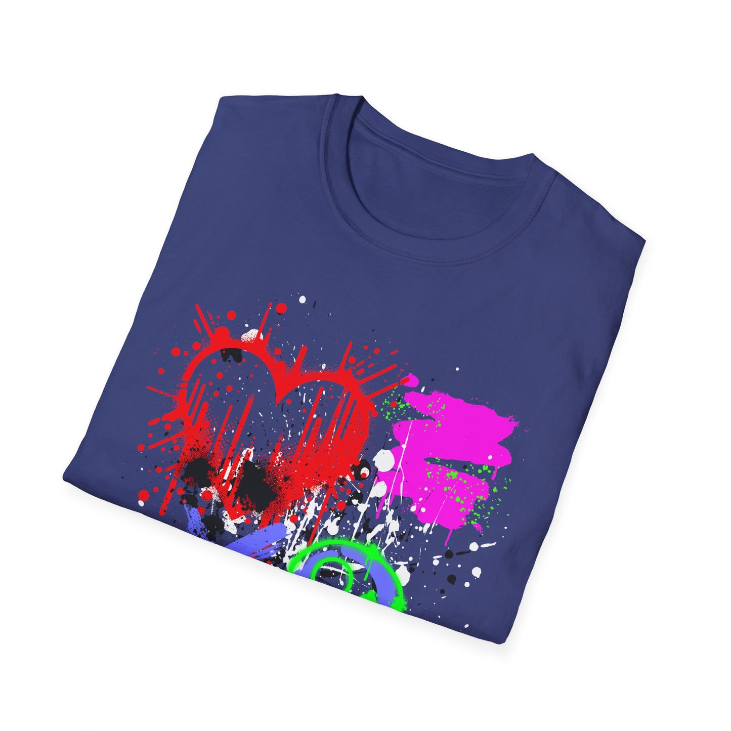 XOXO Heart Shirt | Colorful Kids Shirt | Cool Teen Shirt | Graffiti Fashion | Trending | Dope | Birthday Gift | Unisex Softstyle T-Shirt