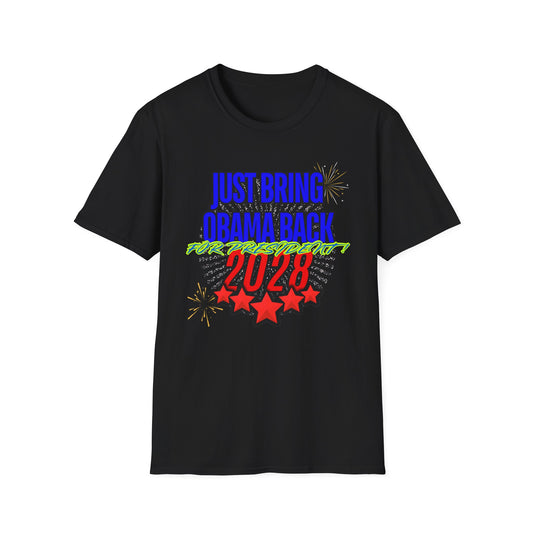 Bring Obama Back 2028 | Colorful Shirt | Cool Shirt | Fashion | Trending | Cool Design | Birthday Gift | Unisex Softstyle T-Shirt