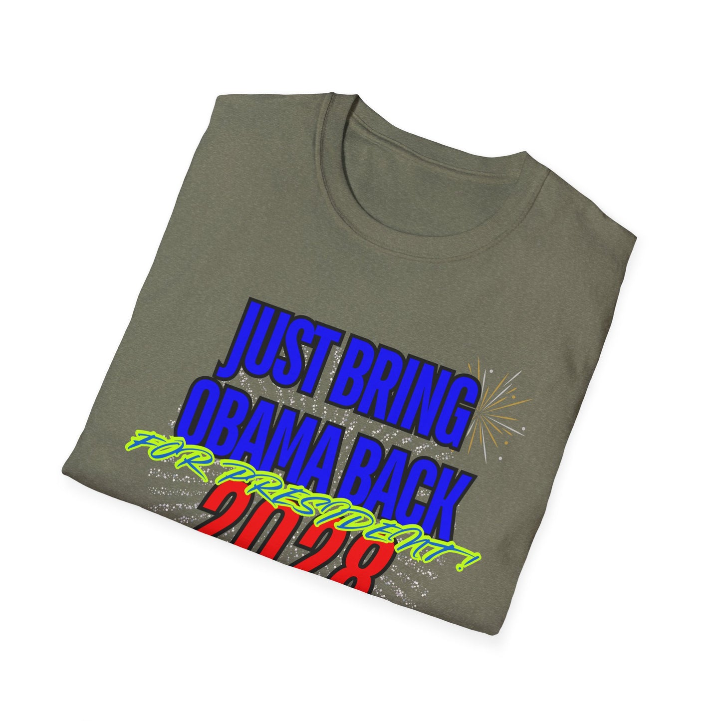 Bring Obama Back 2028 | Colorful Shirt | Cool Shirt | Fashion | Trending | Cool Design | Birthday Gift | Unisex Softstyle T-Shirt