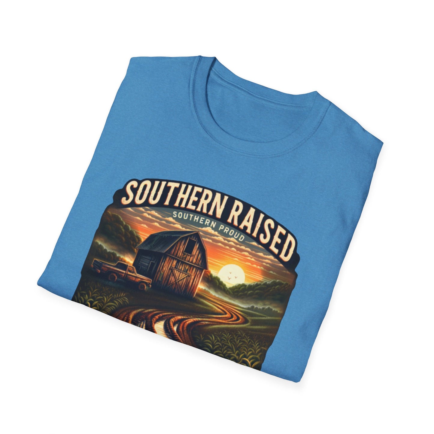 Southern Raised | Proud South Shirt | Adult Clothes | Teen Shirt | Trending | Birthday Gift | Unisex Softstyle T-Shirt