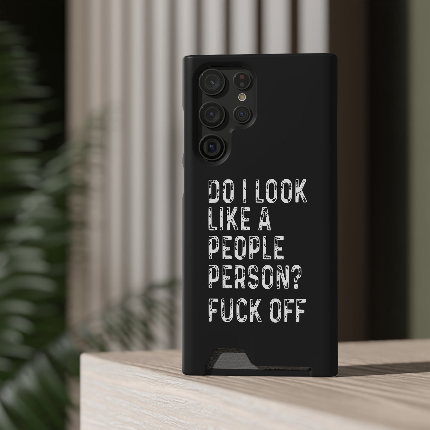 Fuck Off | Impact-Resistant Phone Case With Card Holder | iPhone Samsung Models