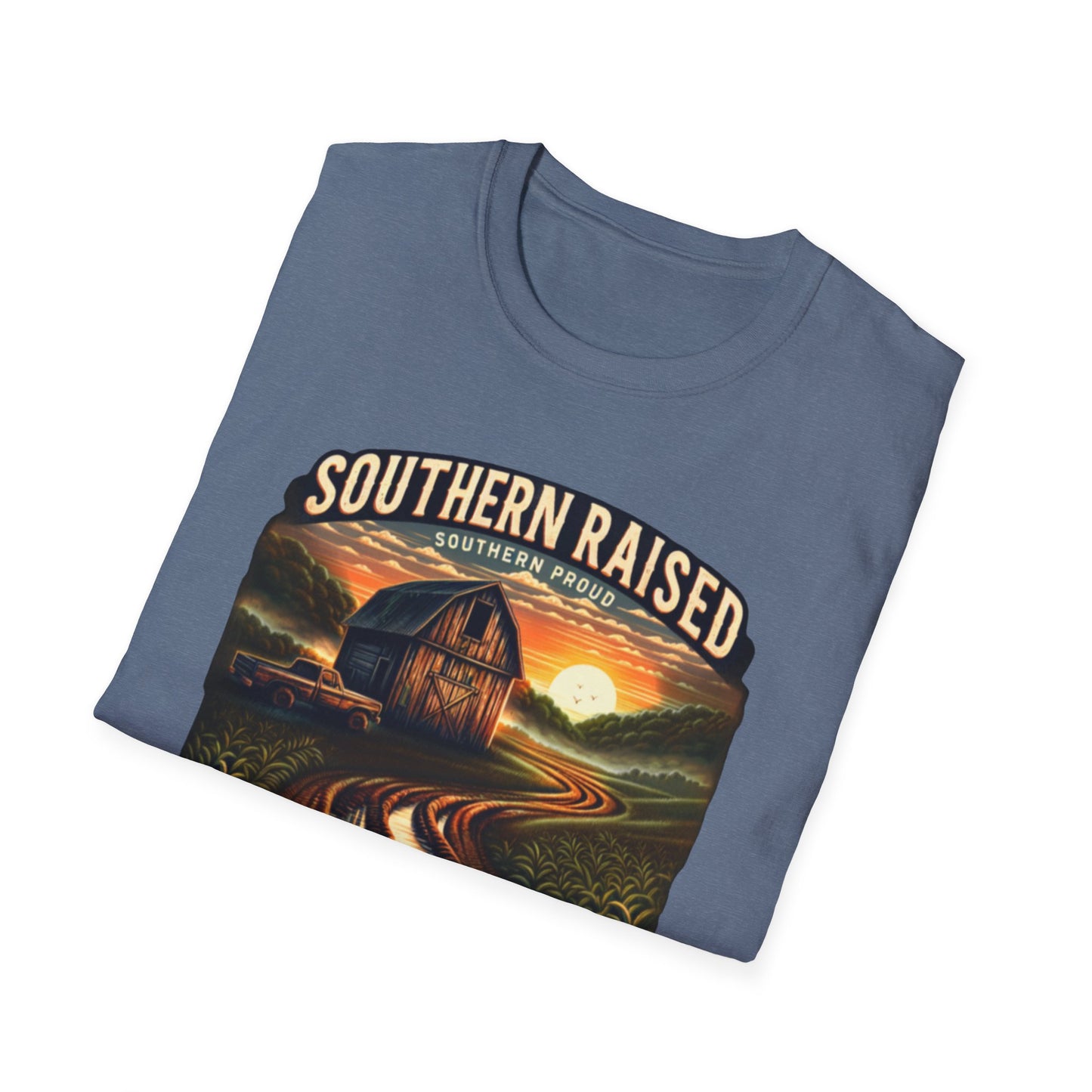 Southern Raised | Proud South Shirt | Adult Clothes | Teen Shirt | Trending | Birthday Gift | Unisex Softstyle T-Shirt