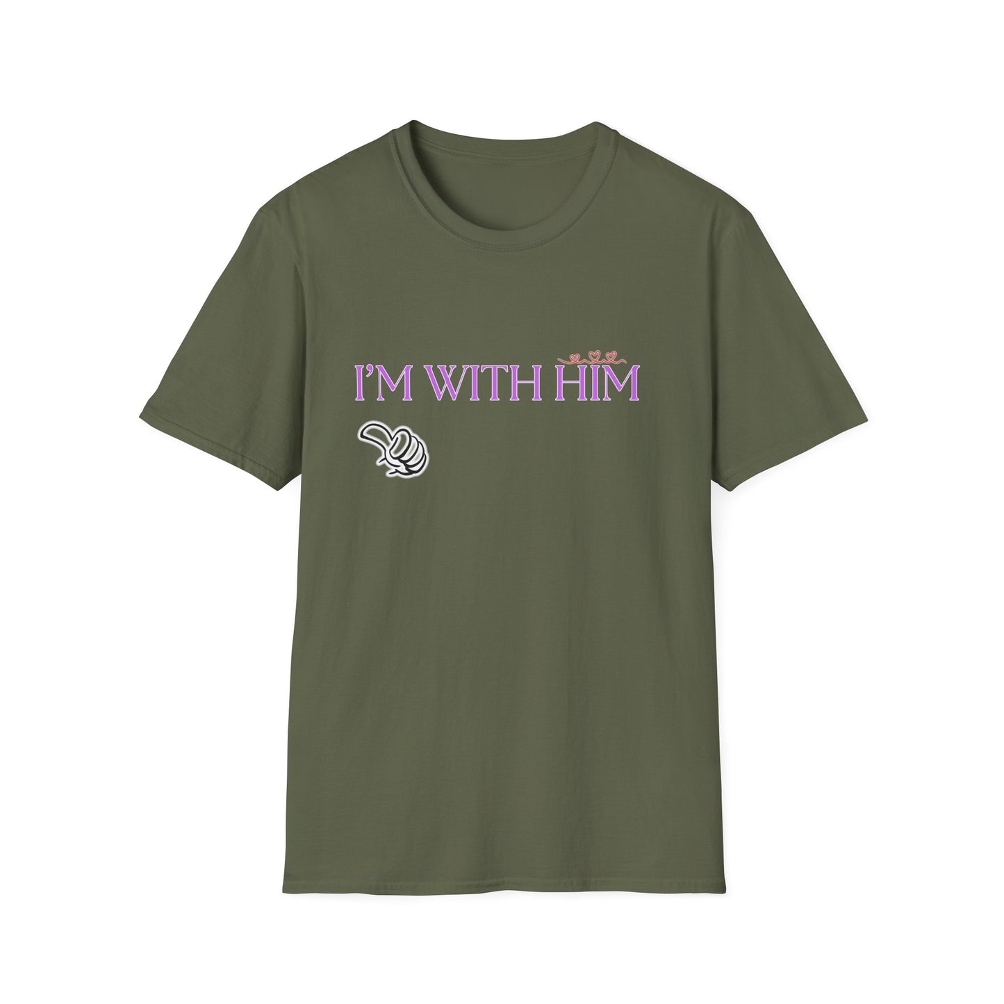 I'm With Him | Colorful Shirt | Cool Shirt | For Him Fashion | Trending | Cool Design | Birthday Gift | Unisex Softstyle T-Shirt