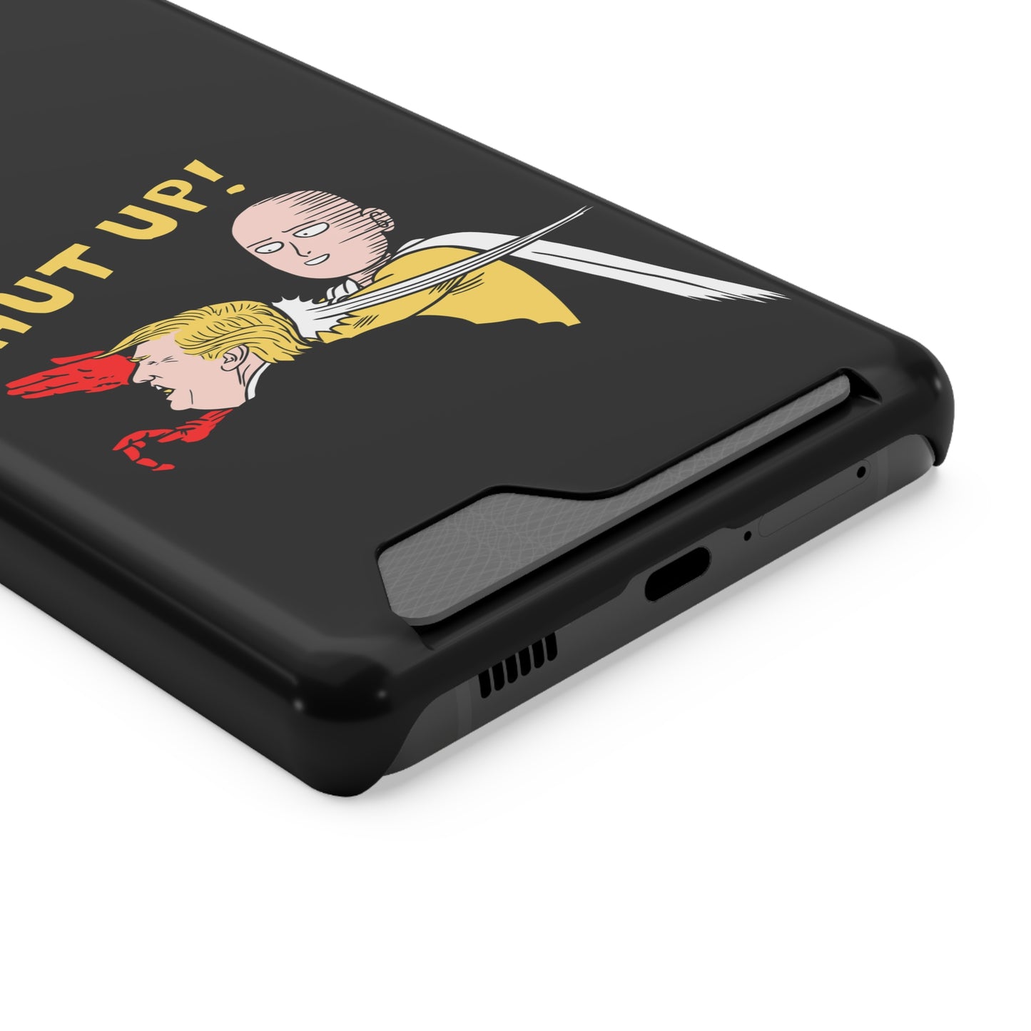 Shut Up! | Impact-Resistant Phone Case With Card Holder | iPhone Samsung Models
