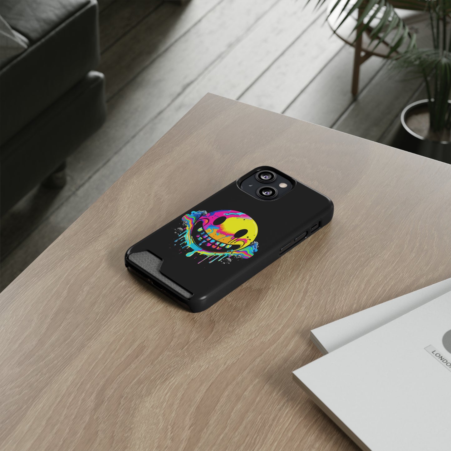 Smile With Me | Impact-Resistant Phone Case With Card Holder | iPhone Samsung Models