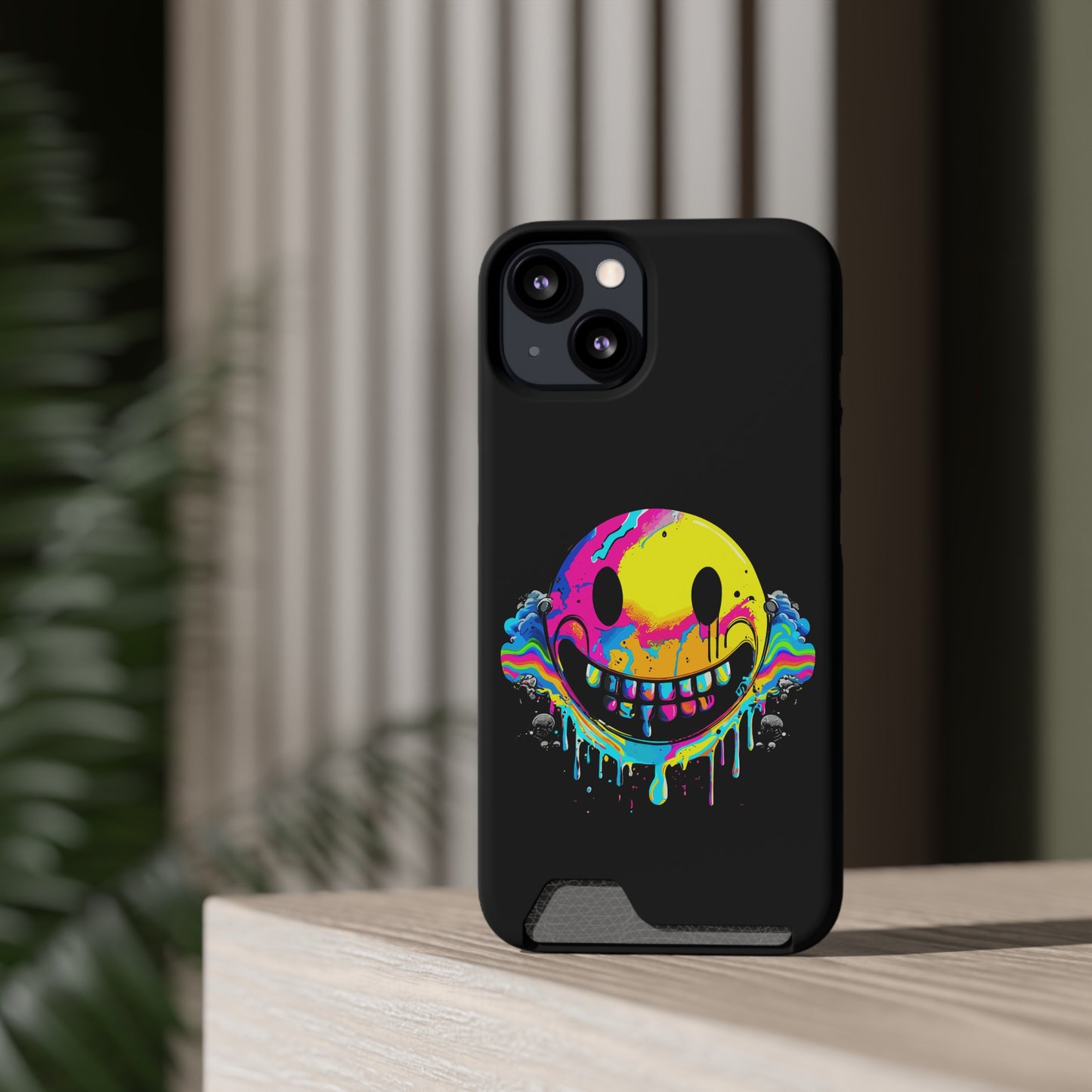 Smile With Me | Impact-Resistant Phone Case With Card Holder | iPhone Samsung Models