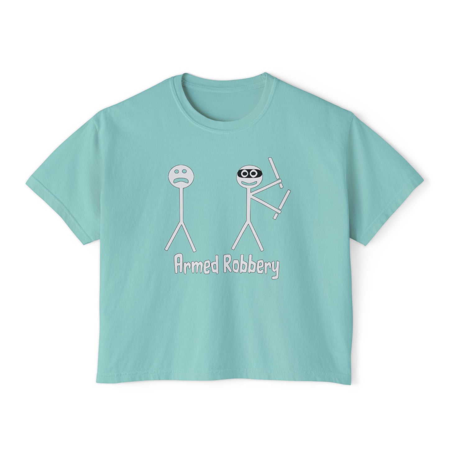 Armed Robbery | Boxy Crop Tee - Trendy Casual Top, Festival Wear, Streetwear, Birthday Gift, Graphic Design Tee