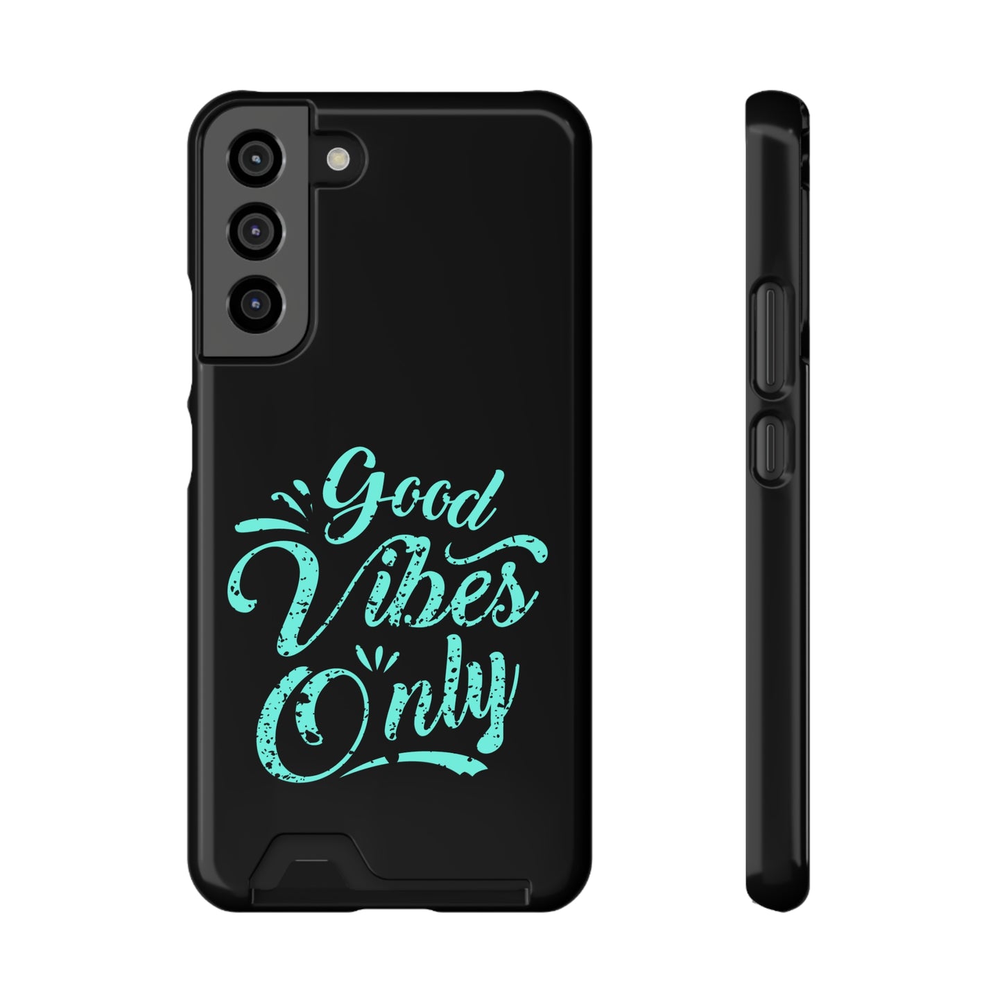 Good Vibes Only | Impact-Resistant Phone Case With Card Holder | iPhone Samsung Models