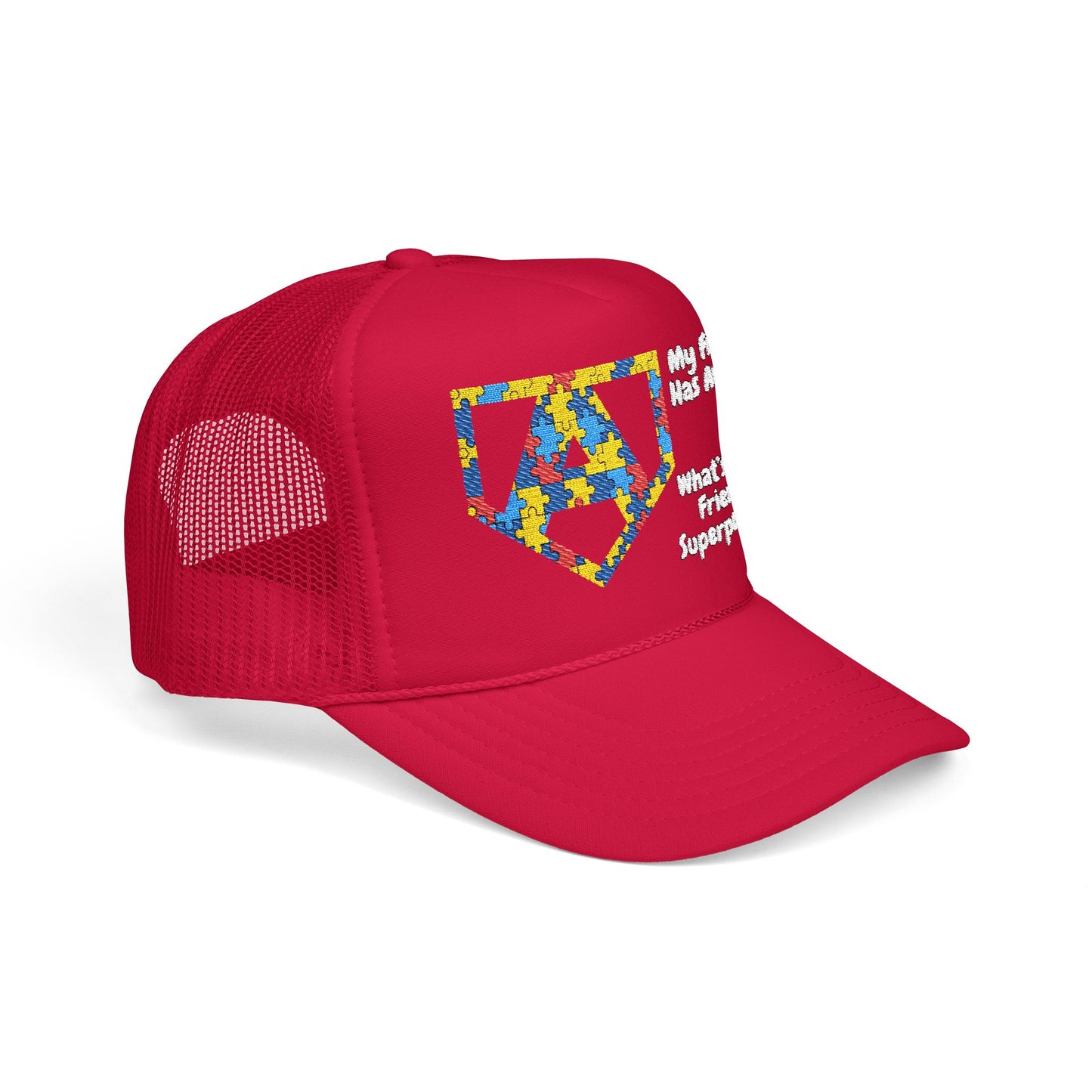 What's Your Friend's Superpower? - Embroidered 100% Polyester Hat | Custom Headwear