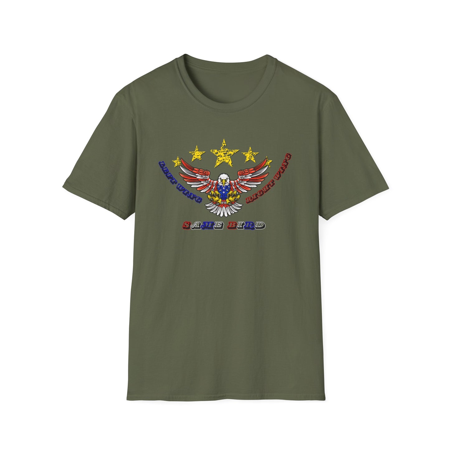 Left Wing Right Wing Same Bird | America | Cool Shirt | Fashion | Trending | Cool Design | Birthday Gift | Unisex Softstyle T-Shirt