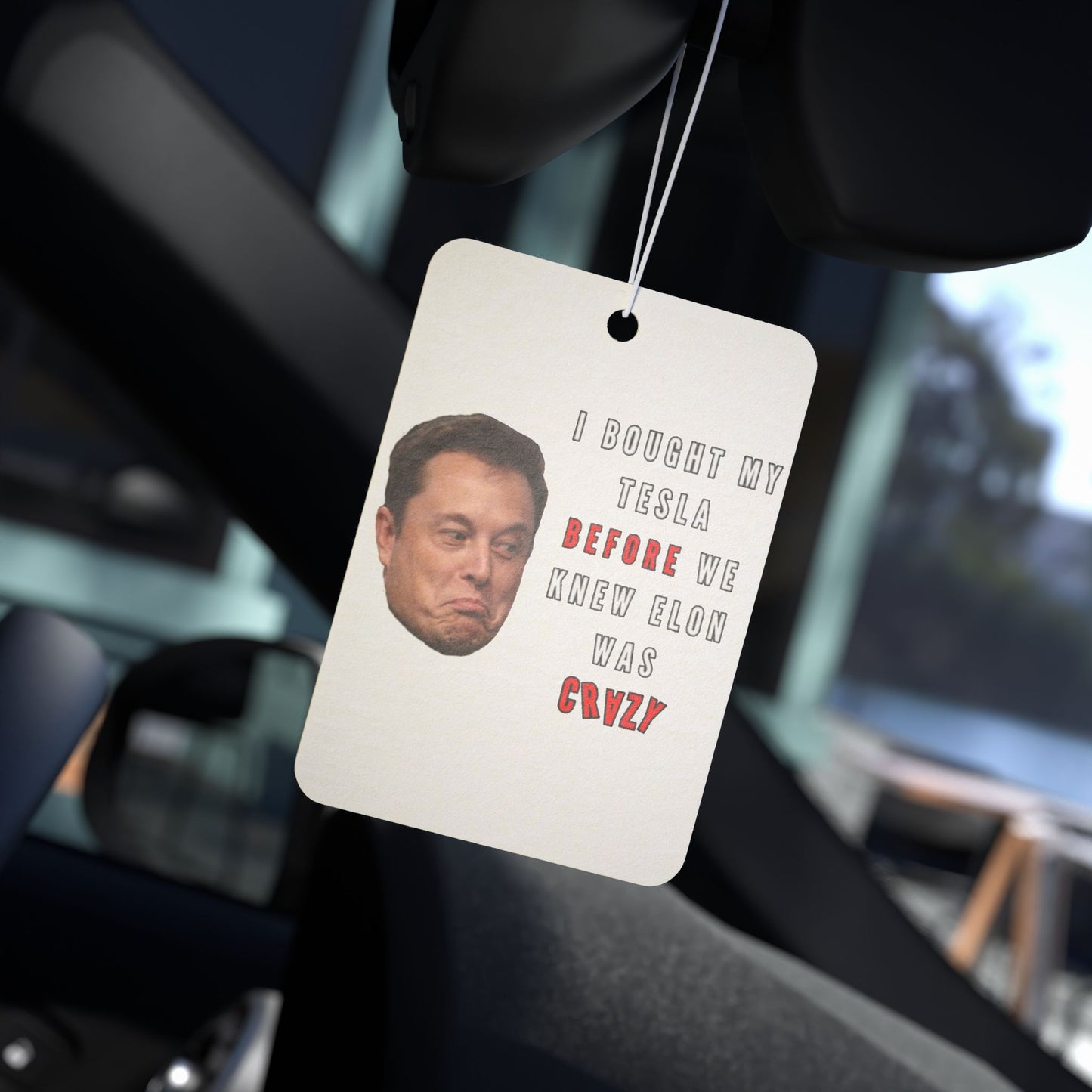 Crazy Elon | Durable Car Air Freshener - Unique Gift | Aromatherapy | Auto Accessories