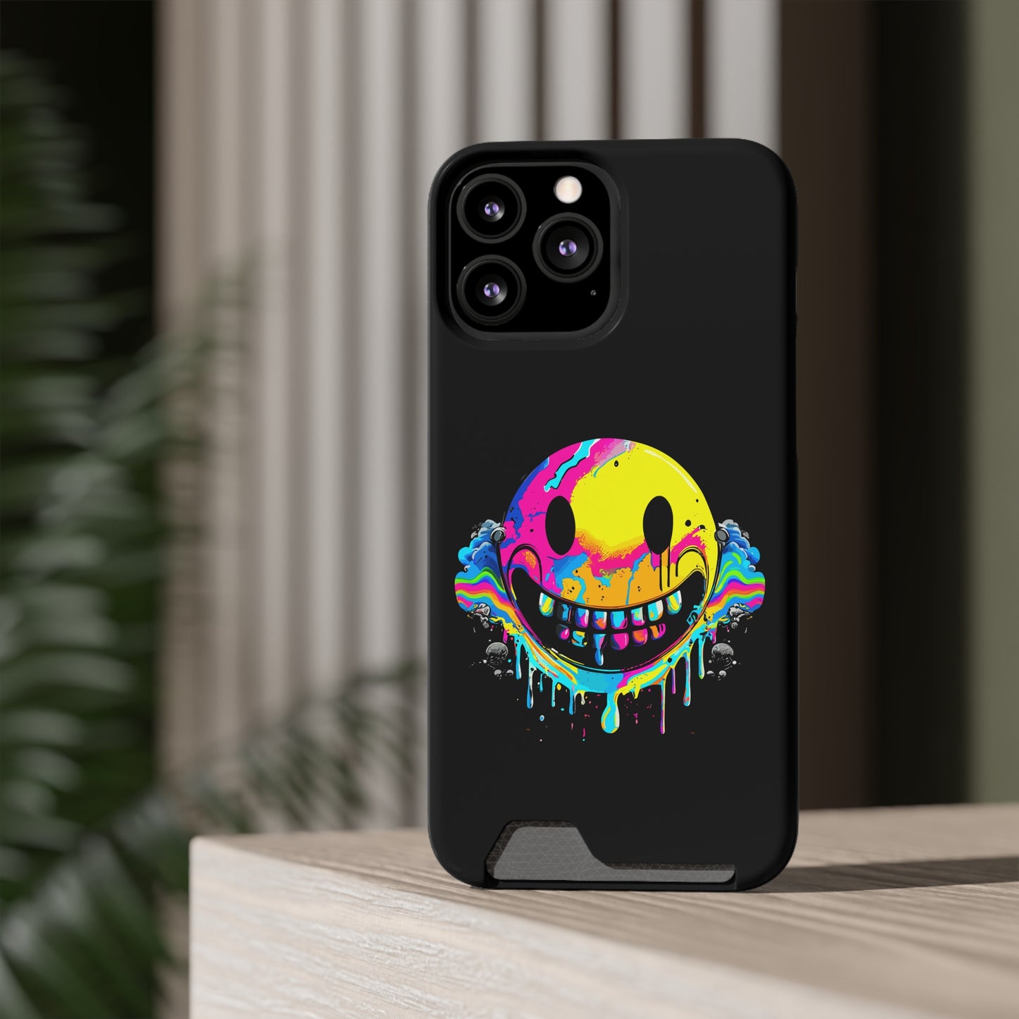 Smile With Me | Impact-Resistant Phone Case With Card Holder | iPhone Samsung Models