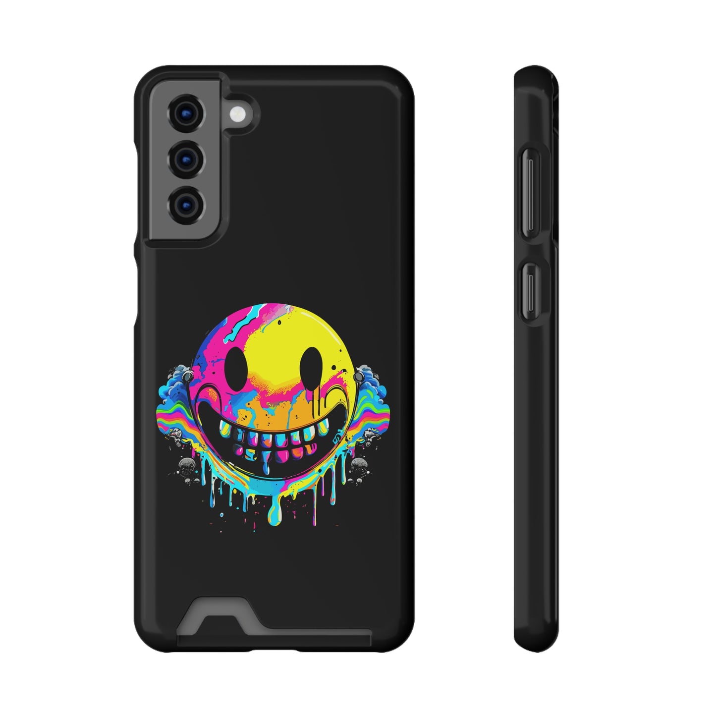 Smile With Me | Impact-Resistant Phone Case With Card Holder | iPhone Samsung Models