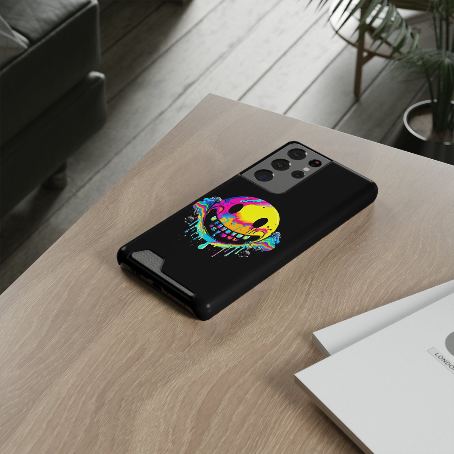 Smile With Me | Impact-Resistant Phone Case With Card Holder | iPhone Samsung Models
