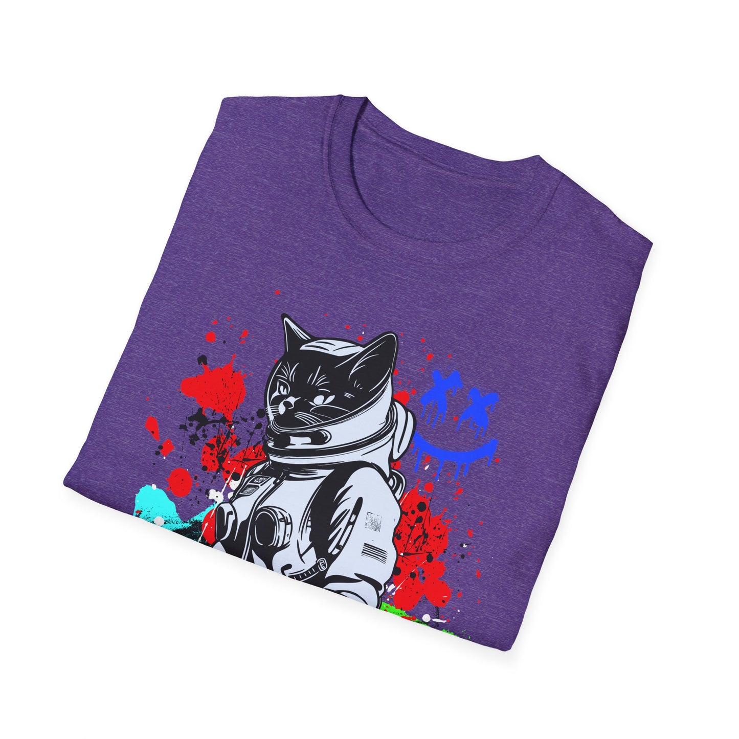 Feline Fury | Colorful Cat Shirt | Cool Teen Shirt | Fashion | Trending | Dope | Cool Design | Birthday Gift | Unisex Softstyle T-Shirt