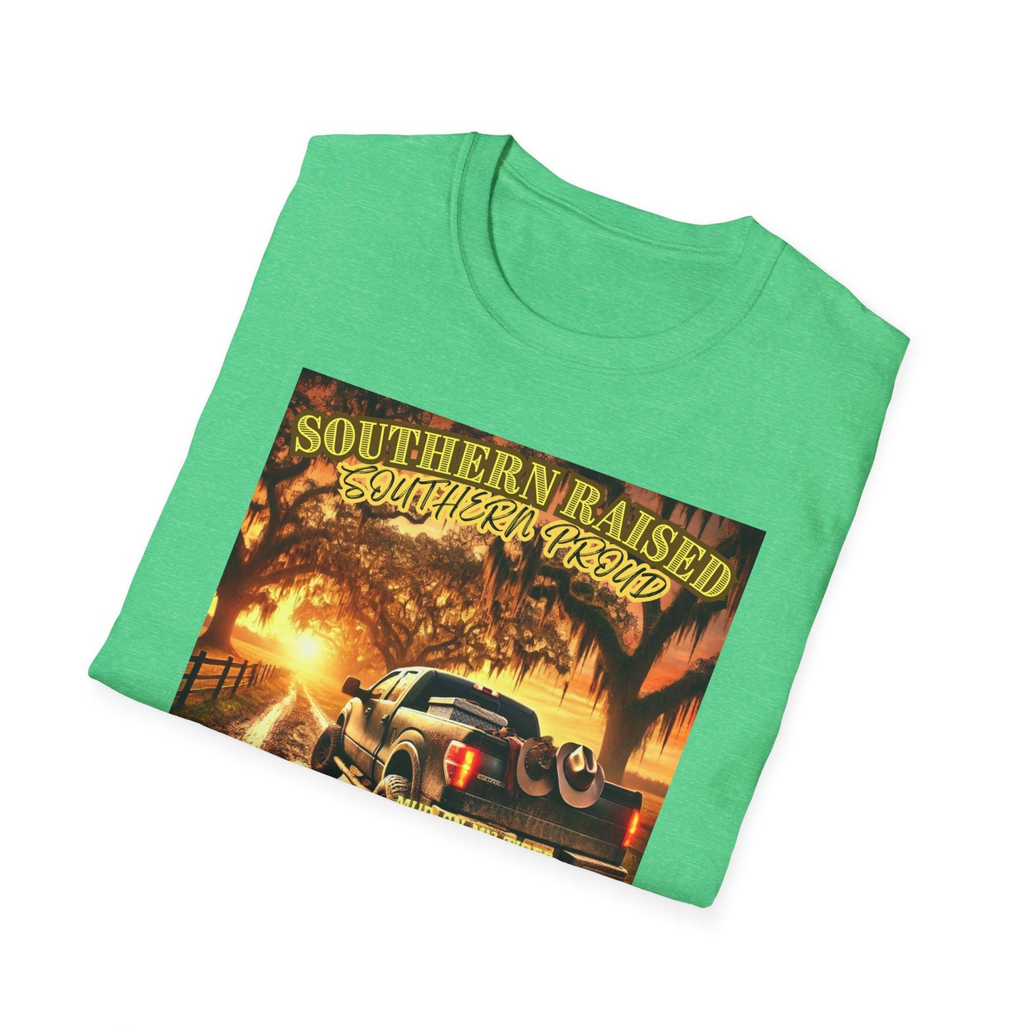 Southern Raised Southern Proud | The South Shirt | Adult Clothes | Teen Shirt | Trending | Birthday Gift | Unisex Softstyle T-Shirt