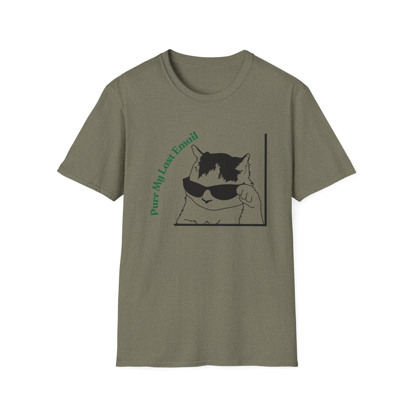 Purr My Last Email | Funny Shirt | Trending | Cat Lover | Cool Design | Birthday Gift | Unisex Softstyle T-Shirt