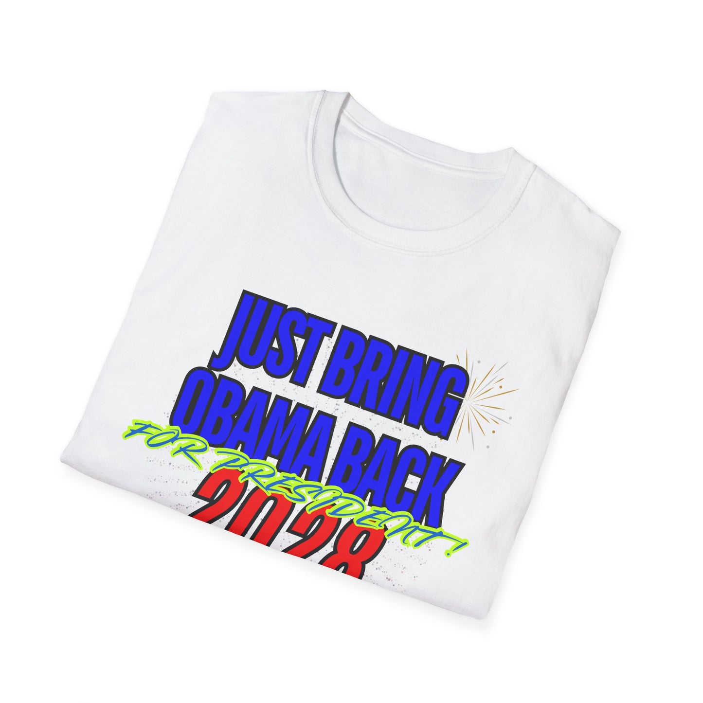 Bring Obama Back 2028 | Colorful Shirt | Cool Shirt | Fashion | Trending | Cool Design | Birthday Gift | Unisex Softstyle T-Shirt