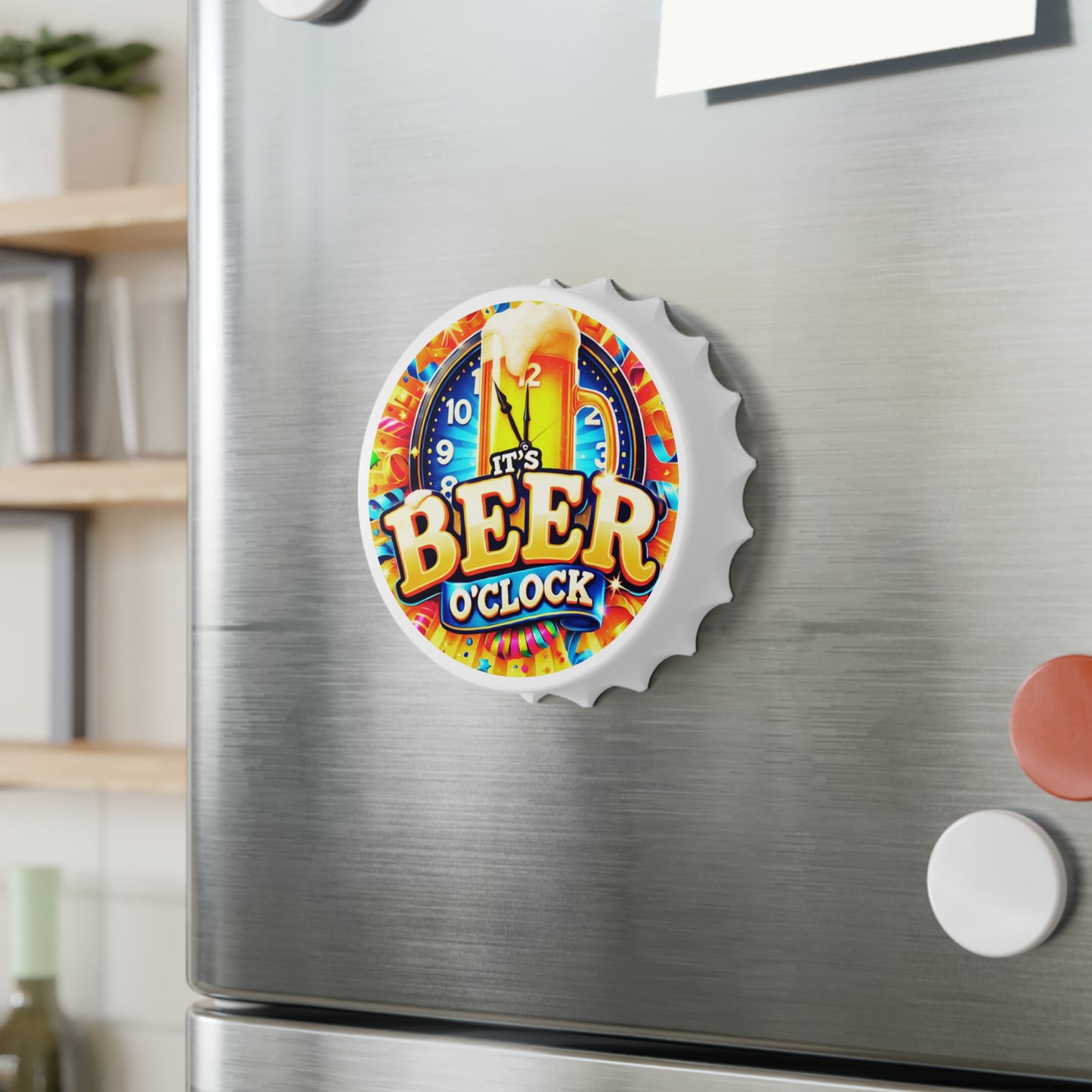 3" Beer Bottle Opener | It's Beer O'Clock | Funny Gift | Groomsmen | Bar Accessory