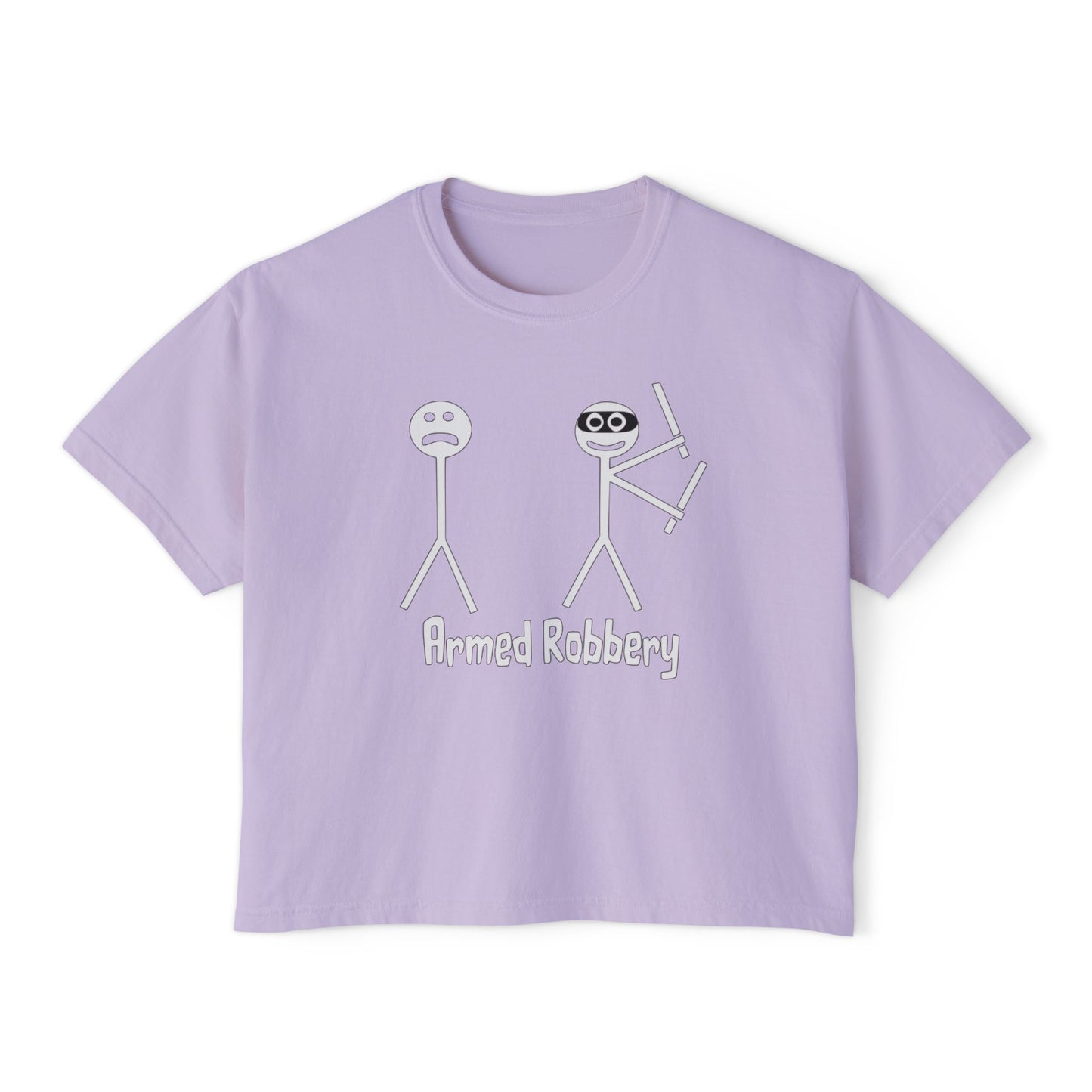 Armed Robbery | Boxy Crop Tee - Trendy Casual Top, Festival Wear, Streetwear, Birthday Gift, Graphic Design Tee