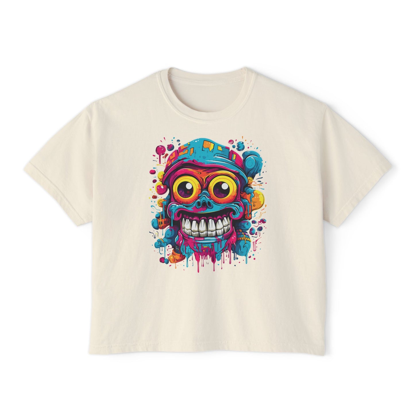 Krank It | Boxy Crop Tee - Trendy Casual Top, Festival Wear, Streetwear, Birthday Gift, Graphic Design Tee