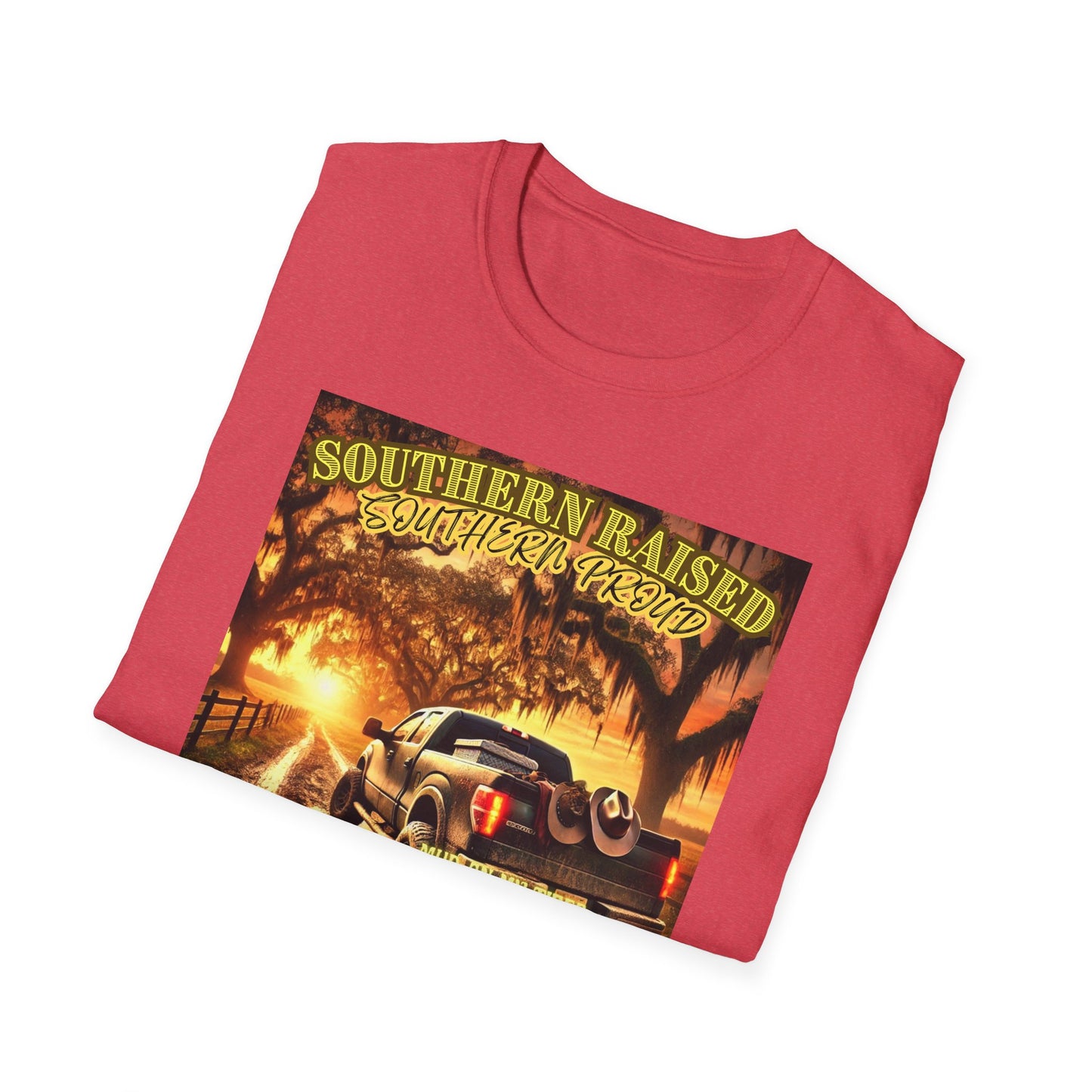 Southern Raised Southern Proud | The South Shirt | Adult Clothes | Teen Shirt | Trending | Birthday Gift | Unisex Softstyle T-Shirt