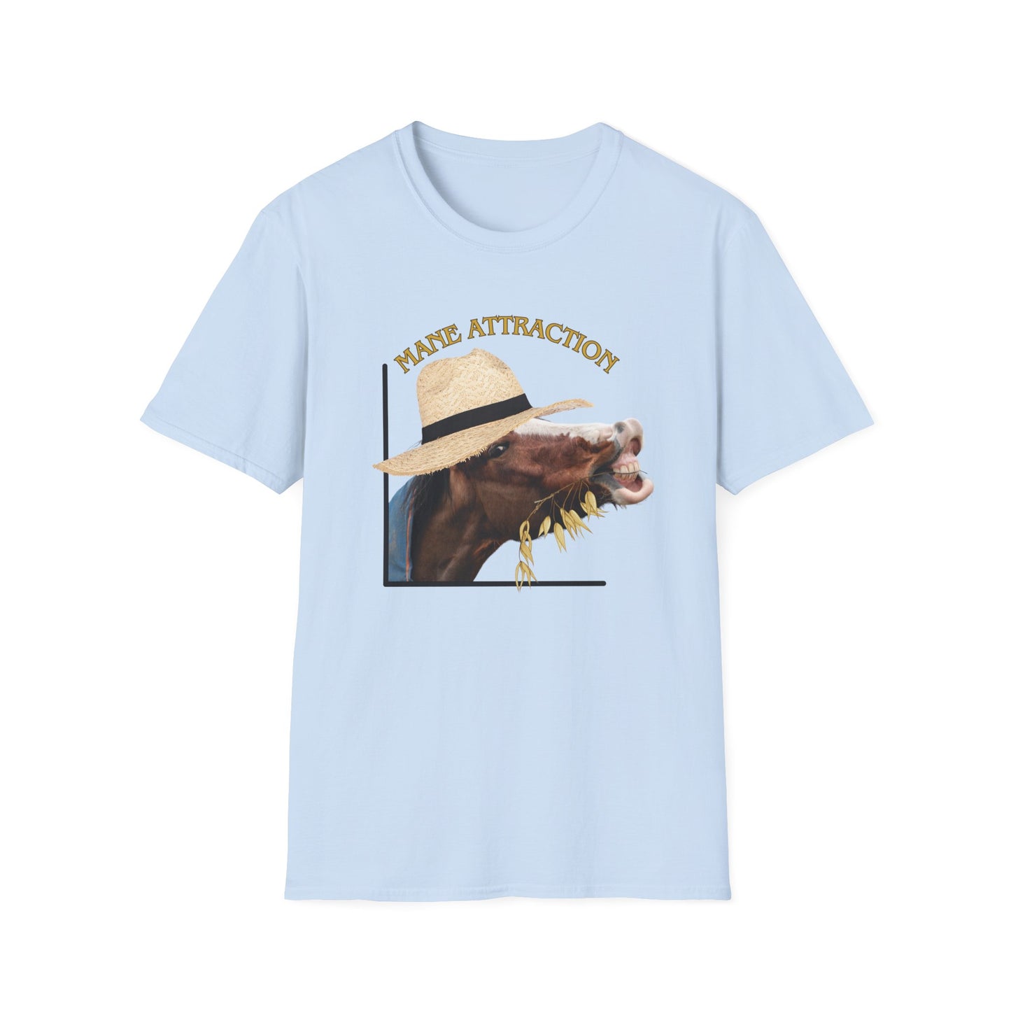 Mane Attraction | Funny Horse Shirt | Teen Clothes | Adult Shirt | Kids Clothes | Trending | Birthday Gift | Unisex Softstyle T-Shirt